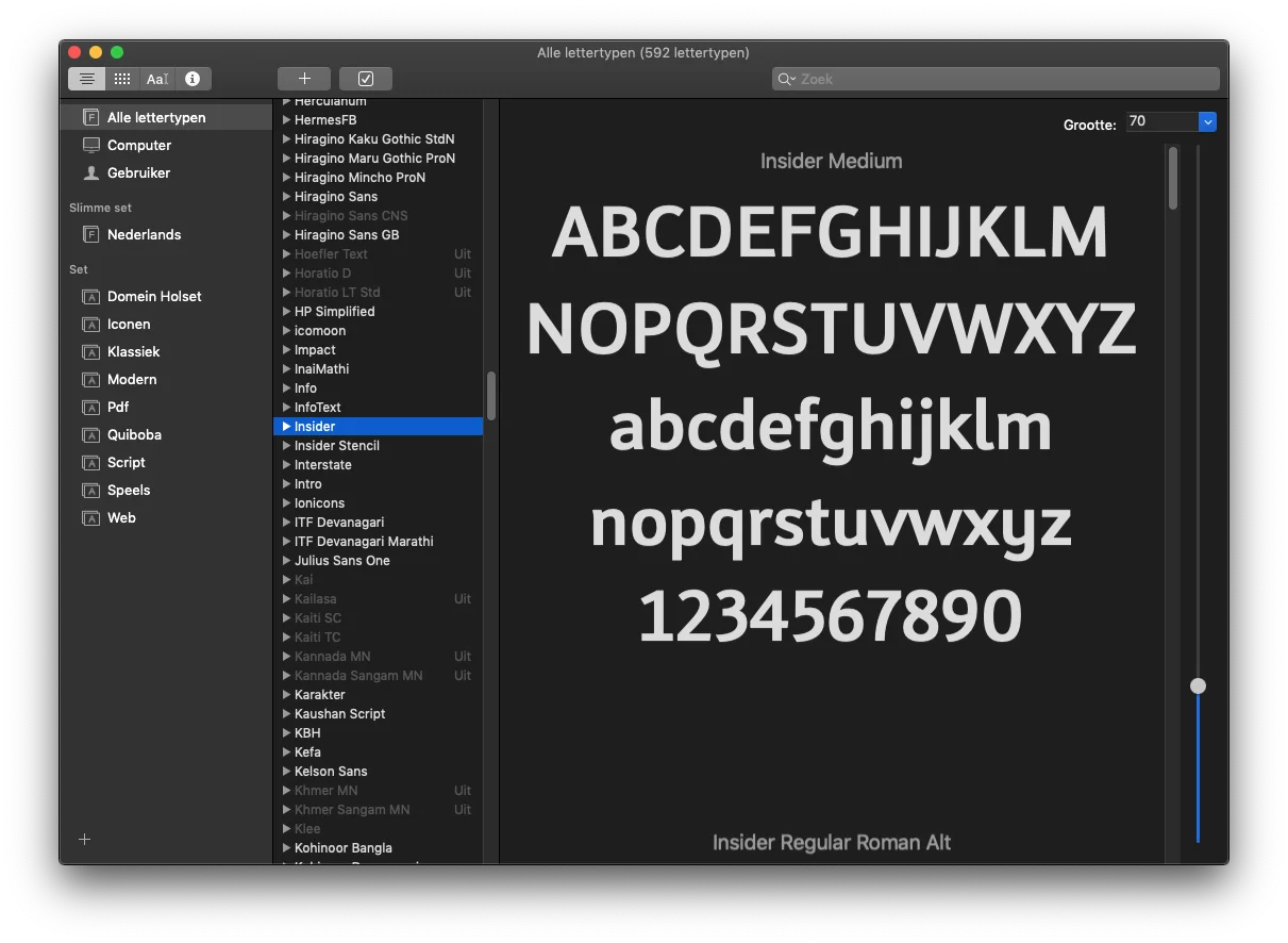 Lettertypecatalogus MacOS