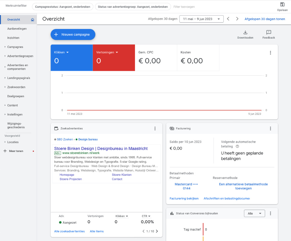 Stoere Binken Design Google Ads medium