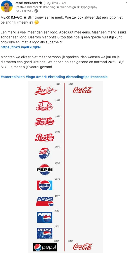 Stoere Binken Design succesvolste LinkedIn post