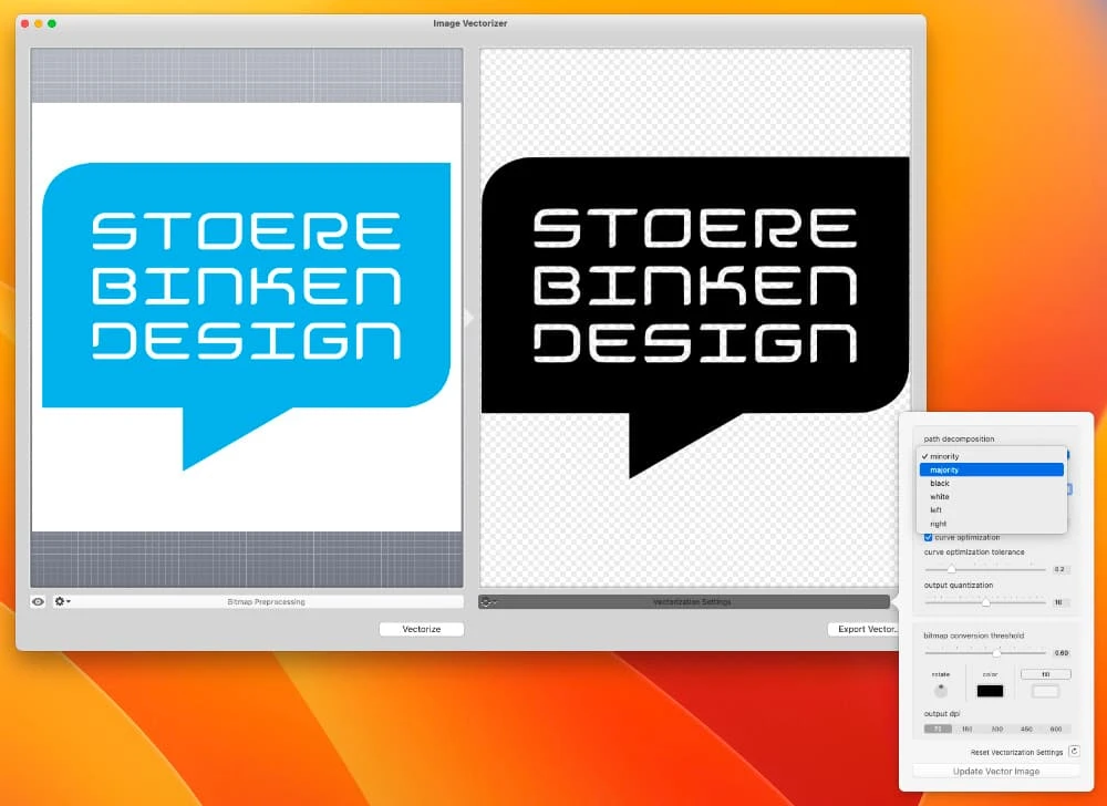 Image Vectorizer app screenshot