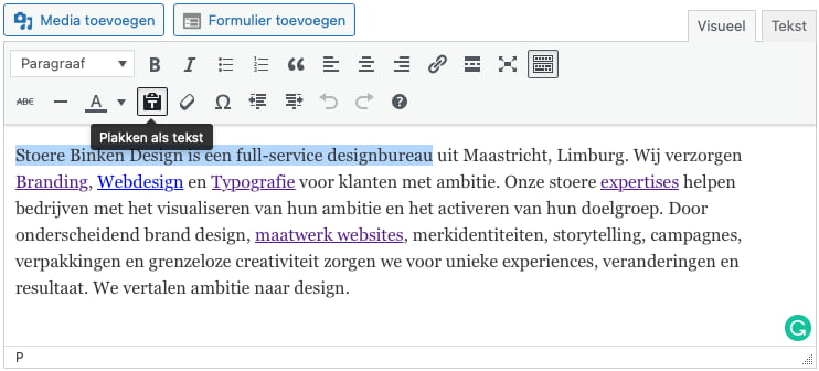 Platte tekst button medium