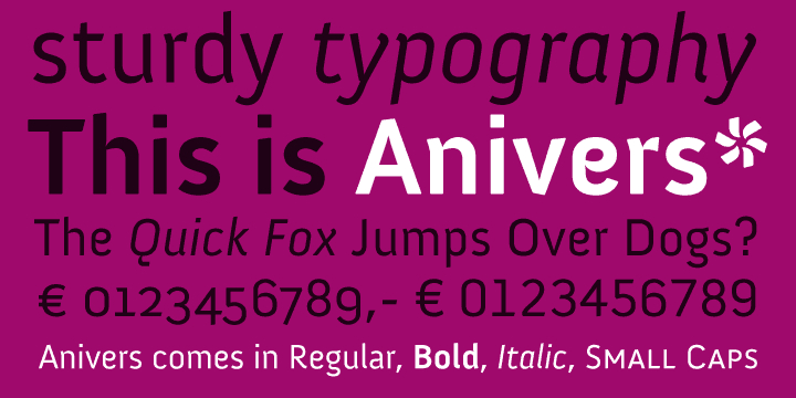 Gratis font Anivers