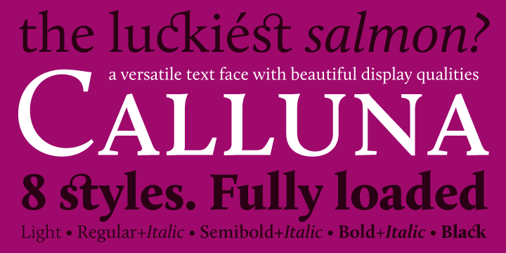 Gratis font Calluna