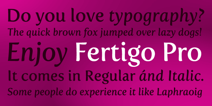 Gratis font Fertigo Pro