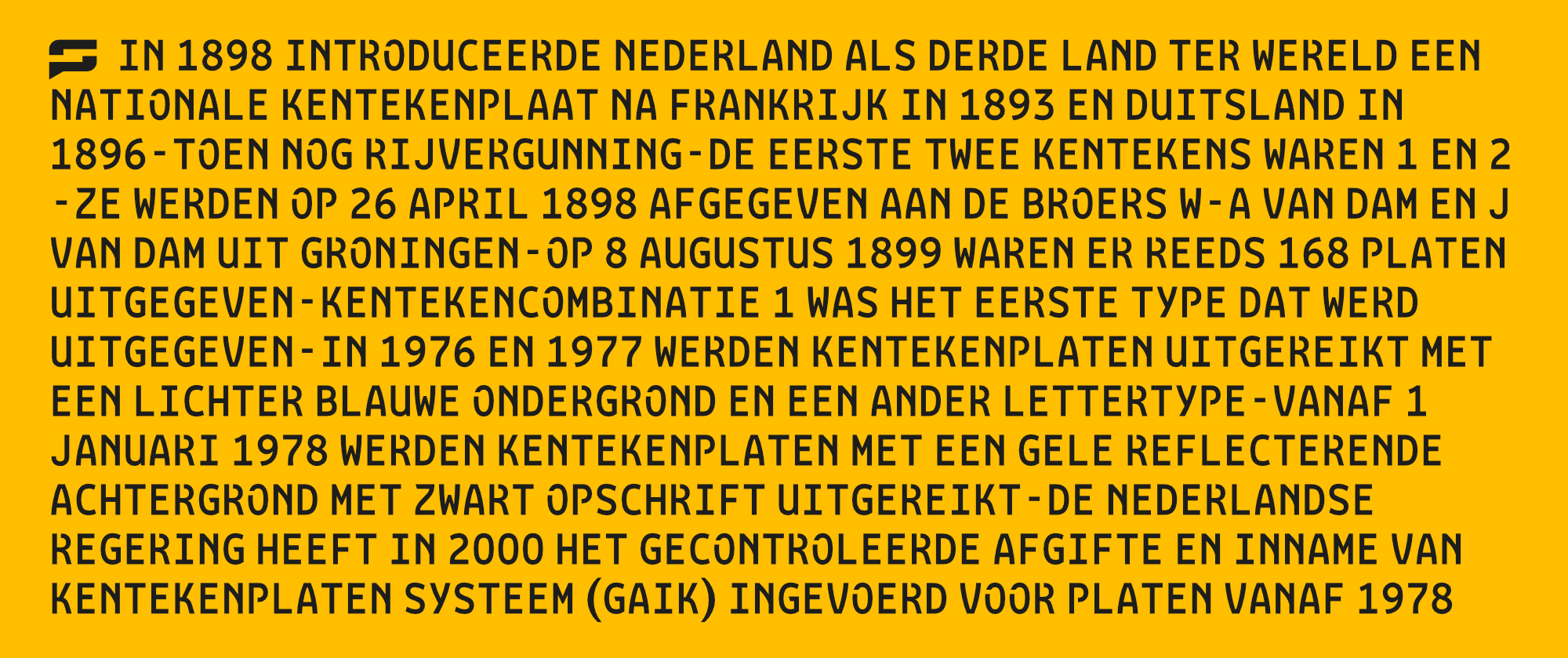 Uitleg van de lettervormen in het nieuwe Nederlandse kentekenlettertype