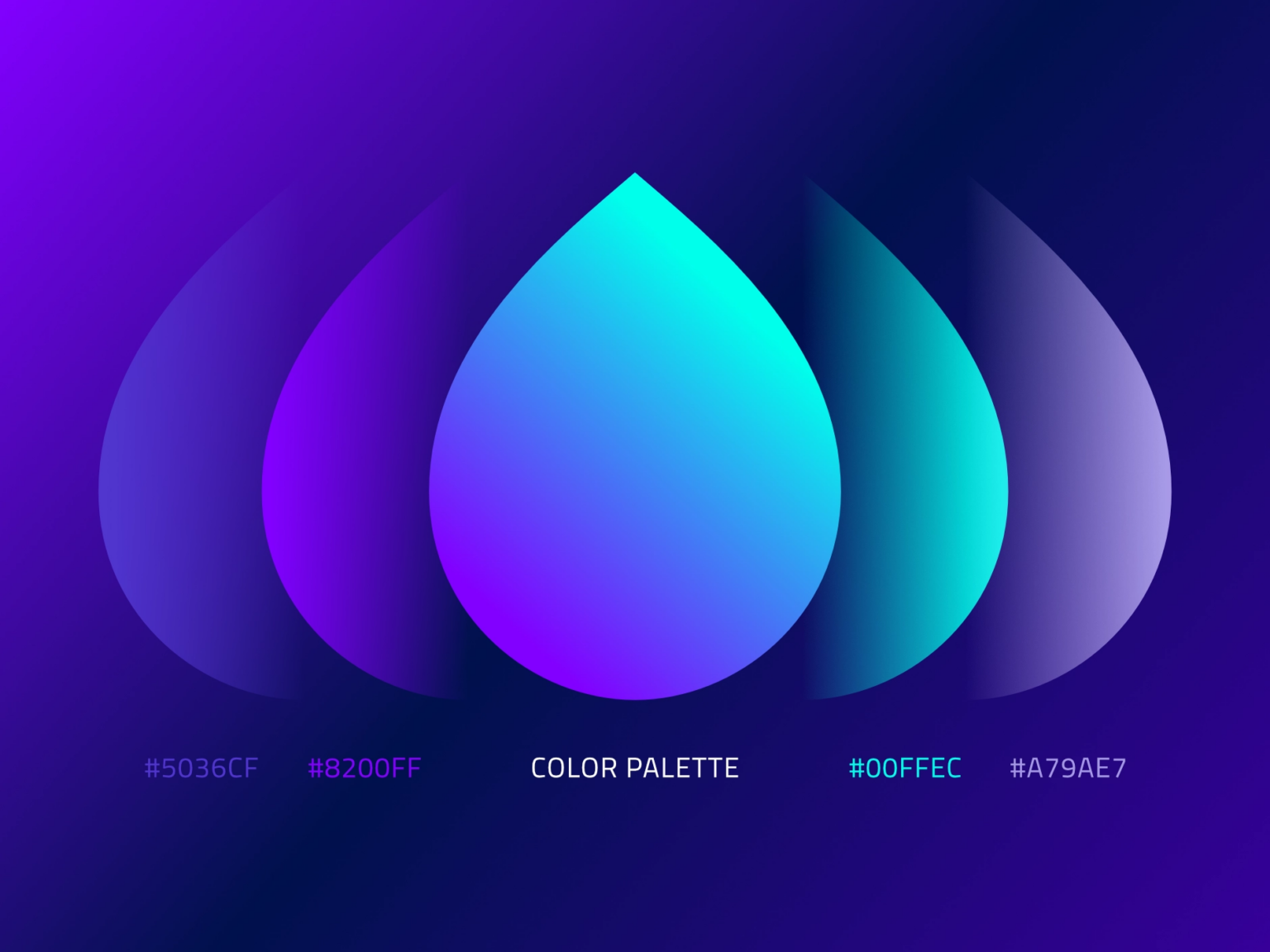 Color palette of the Alveus Therapeutics brand identity