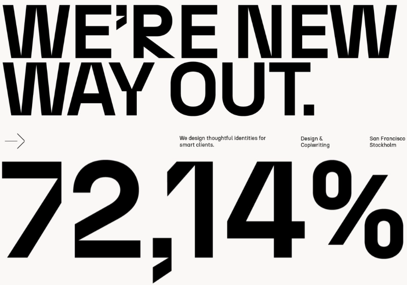 One-page website voorbeeld
