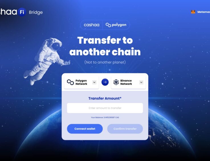 Cashaa cryptocurrency interface