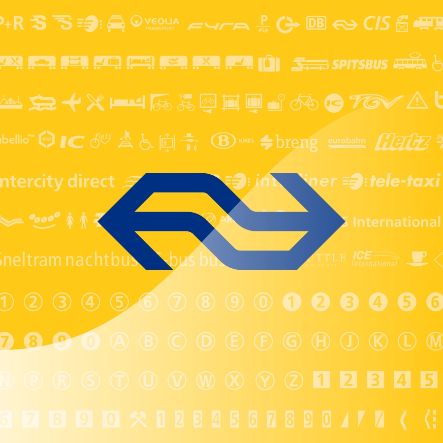 NS-logo op blauwe achtergrond