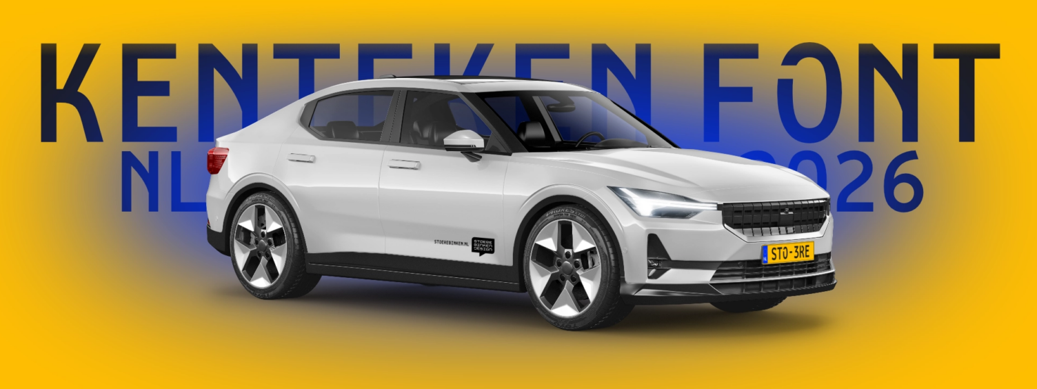 RDW kentekenfont op een auto