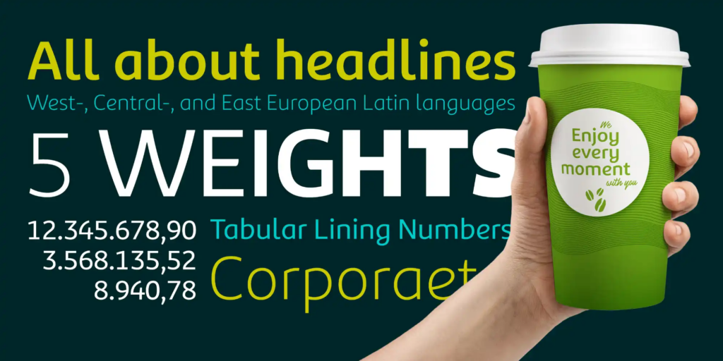 Visma Raet custom typeface specimen