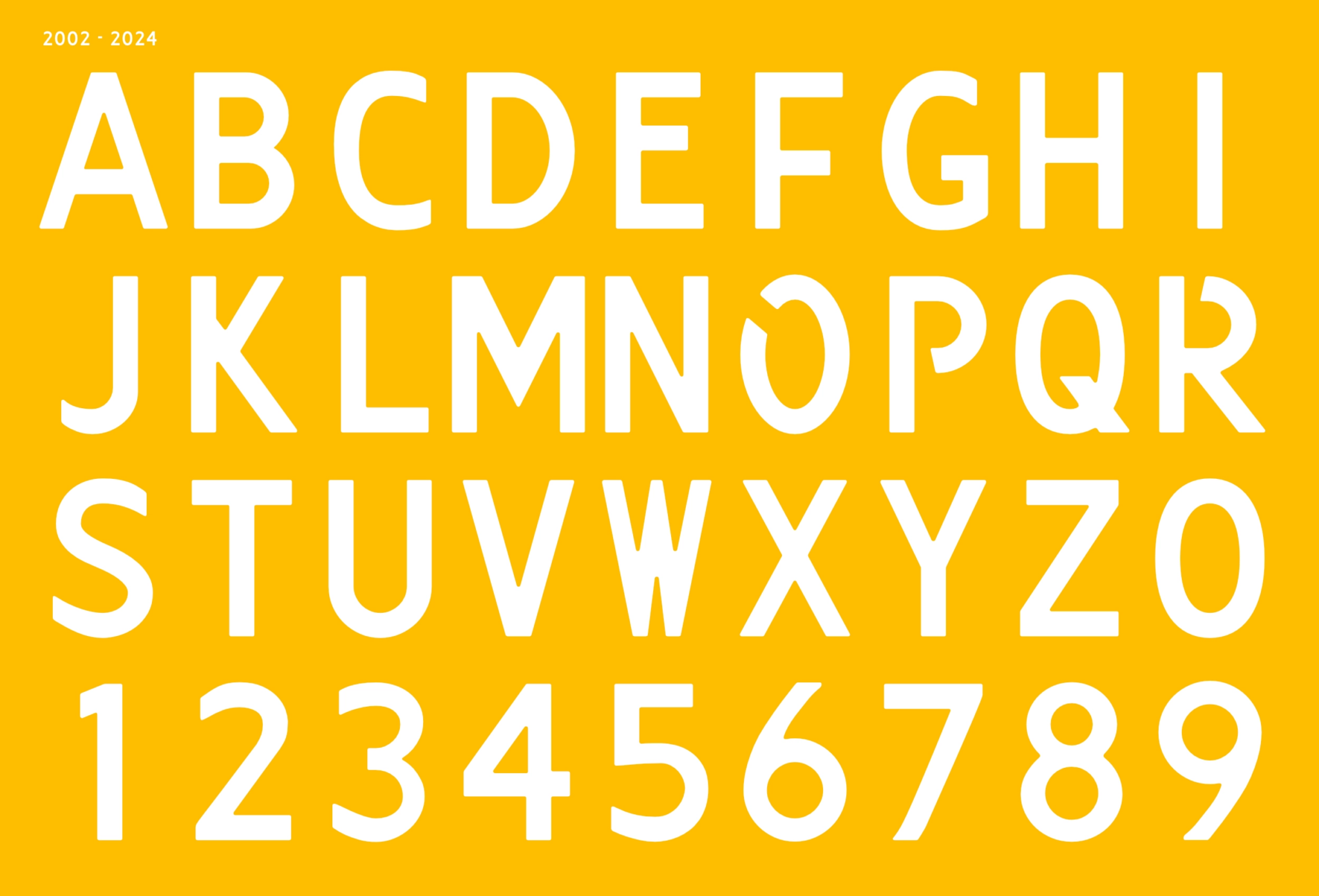 License plate specimen set in the 1978 typeface