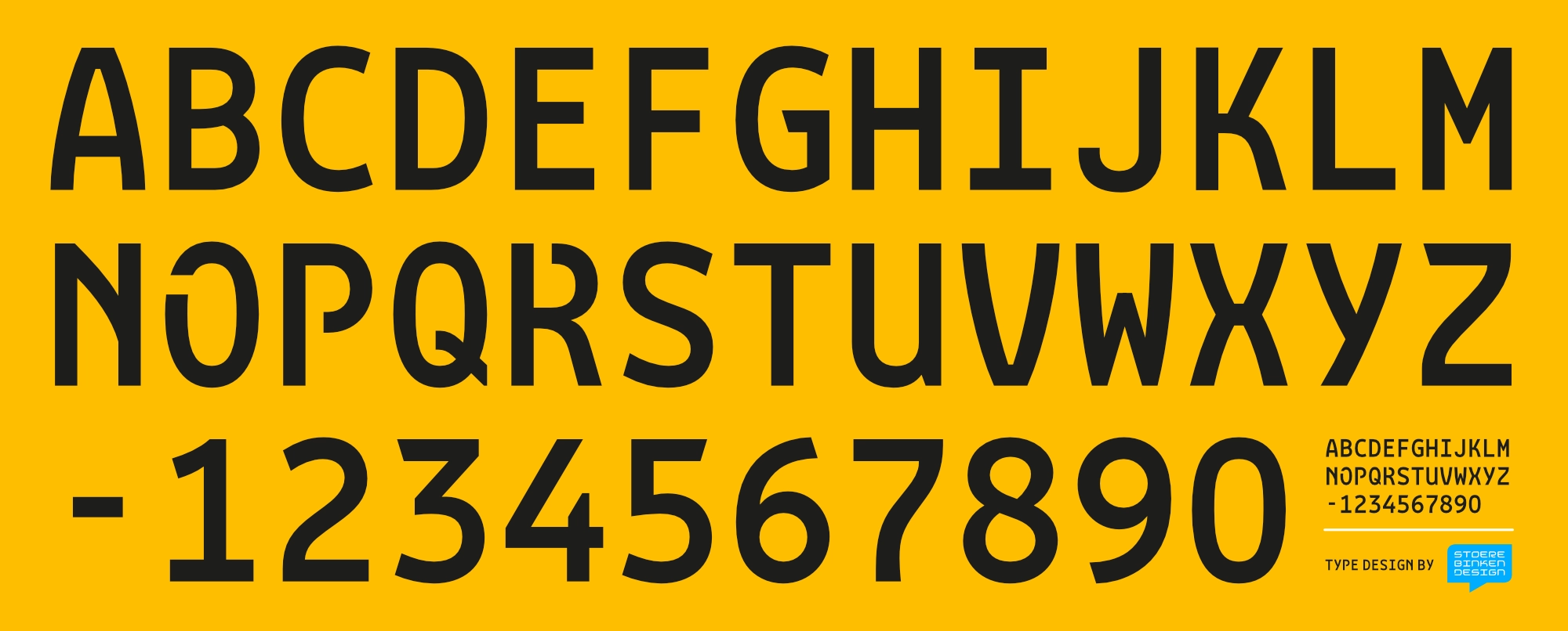 Overview of the new Dutch license plate typeface on a specimen sheet