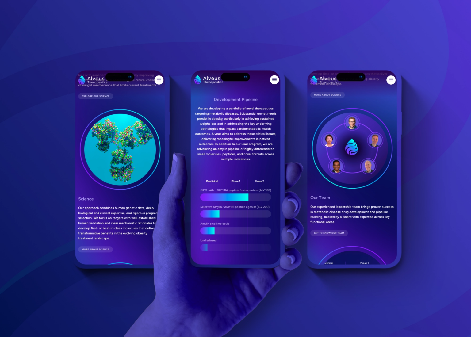Website design spread on a desk