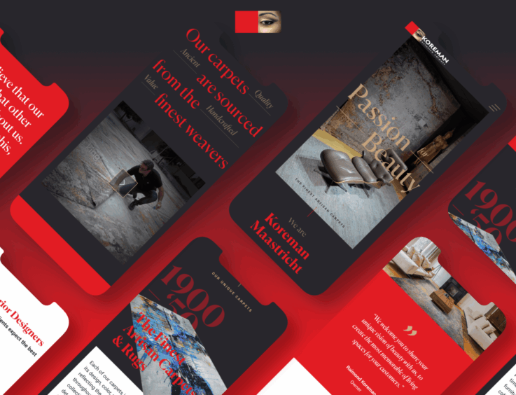 Collage of custom websites designed by Stoere Binken Design